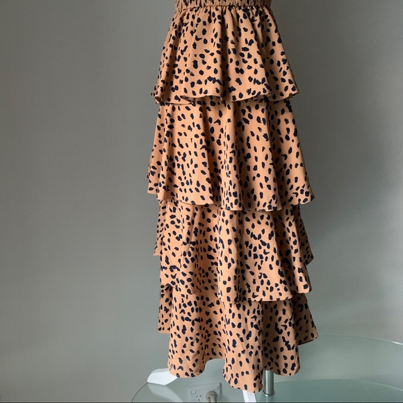 TUSSAH Women’s Sharni Animal Print Midi Dress Size 10 - Picture 13 of 15